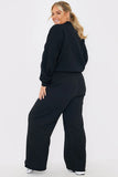 Drawstring Wide Leg Joggers
