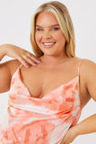 Tie Dye Cowl Neck Midi Dress