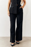 Black Tailored Wide Leg Trouser