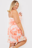 Tie Dye Cowl Neck Midi Dress