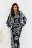 Abstract Stripe Co-Ord Shirt