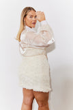 Cream Shimmer Organza Shirt