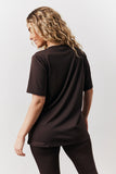 Chocolate Crew Neck Active Co-Ord T-Shirt