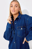 Denim Midi Shirt Dress