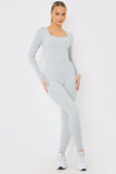 Long Sleeve Scoop Neck Unitard