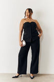 Black Tailored Wide Leg Trouser