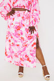 Thigh Split Midi Skirt