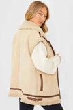 Shearling Sleeveless Aviator Gilet