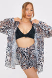 Leopard Print Chiffon Co-Ord Beach Shirt