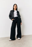 Black Tailored Wide Leg Trouser