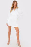 Collar Button Mini Dress