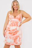 Tie Dye Cowl Neck Midi Dress
