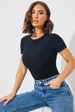 Short Sleeve Double Layer Slinky Bodysuit