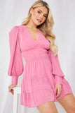 Shirred Waist Tiered Dress