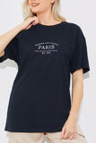 Minimalist Paris Slogan T Shirt