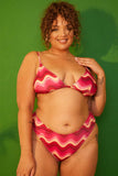 Abstract High Leg Bikini Bottoms