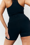 Soft Touch Crossover Waist Cycling Shorts