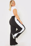 Stripe Wide Leg Trousers