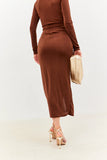 Acetate Slinky Wrap Co-Ord Skirt