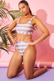 Multi Zig Zag High Waisted Bikini Bottoms