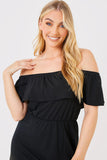 Bardot Split Detail Midi Dress