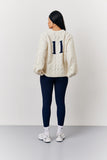 Cream 90's Varsity Cable Knitted Sweater