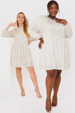 Sequin Smock Mini Dress
