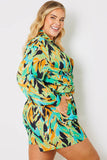 Abstract Print Tie Waist Co-Ord Beach Short