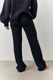 Rib Knit Wide Leg Co Ord Trouser