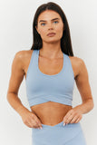 Soft Touch Cross over Band Detail Medium Support Sports Bra