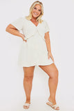 Linen Frill Detail Smock Dress