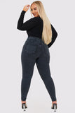 Washed High Waisted Skinny Jeans