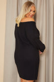 Off The Shoulder Knitted Dress