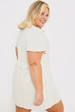 Linen Frill Detail Smock Dress