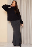 Woven Polka Dot Midaxi Skirt