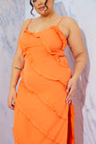 Ruffle Detail Maxi Dress