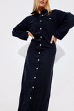 Long Sleeve Denim Maxi Dress
