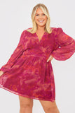 V Neck Mini Dress