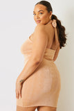 Slinky Key Hole Cut Out Bodycon Dress