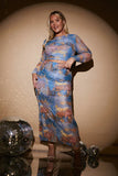 Marble Print Midaxi Co-Ord Skirt