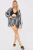 Zebra Print Button up Chiffon Co-Ord Beach Shirt