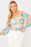 Floral Milkmaid Blouse