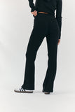 Rib Knit Co-Ord Flare Trouser