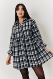 Check Smock Shirt Dress
