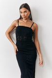Lace Bandeau Midi Dress