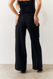Black Tailored Wide Leg Trouser