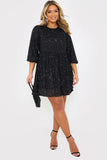 Sequin Smock Mini Dress