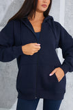 Oversized Zip Through Sweatshirt
