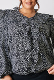 Printed Ruffle Blouse