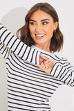 Stripe Cotton Long Sleeve T-Shirt